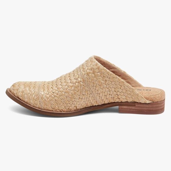 New! Kelsi Dagger Brooklyn Sail Raffia Mule In Beige - Picture 6 of 7
